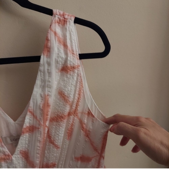 LOFT Star Tie Dye Tiered Double V Swing Dress sz S - Picture 10 of 13